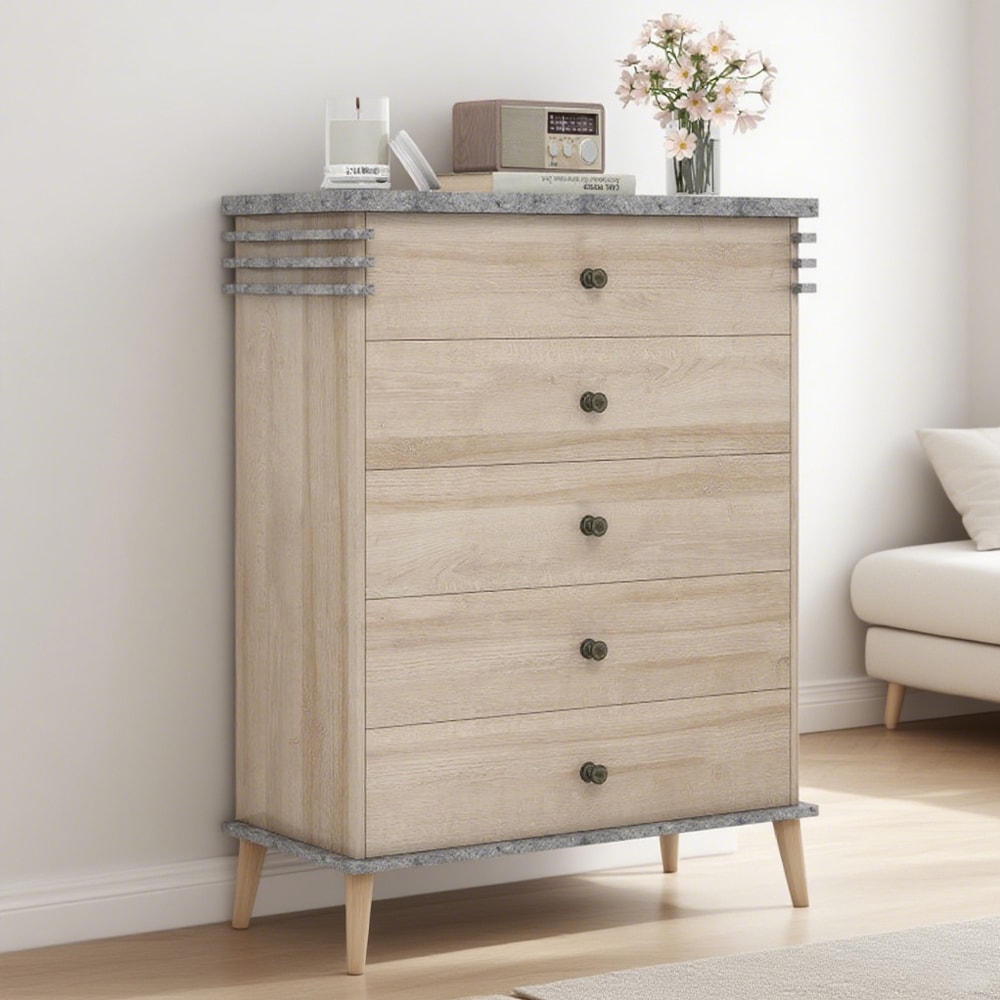 Farmhouse Chest Dresser Of Drawers Tall Storage Organizer_voghion.com